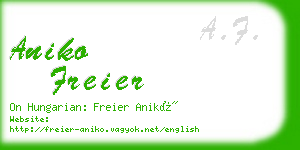 aniko freier business card